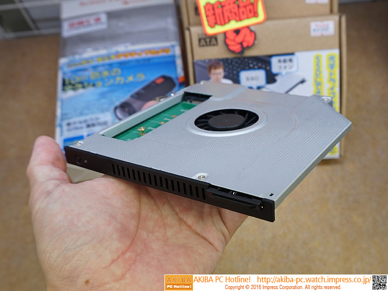 薄型光学ドライブ型の冷却ファンが登場、M.2 SSDも搭載OK - AKIBA PC