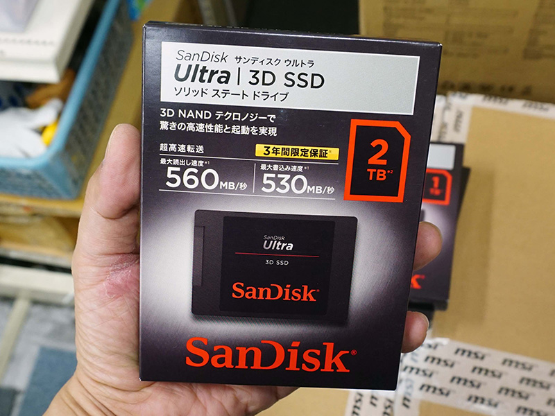 最大2TB、64層3D NAND採用の「SanDisk Ultra 3D SSD」が発売 - AKIBA ...