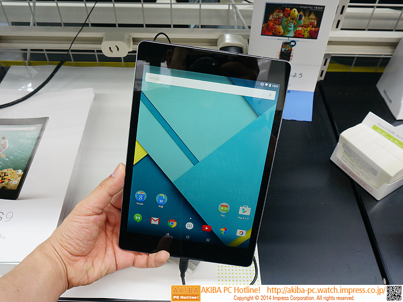 Android 5.0搭載の「Nexus 9」が店頭販売開始、動作デモ中 - AKIBA PC
