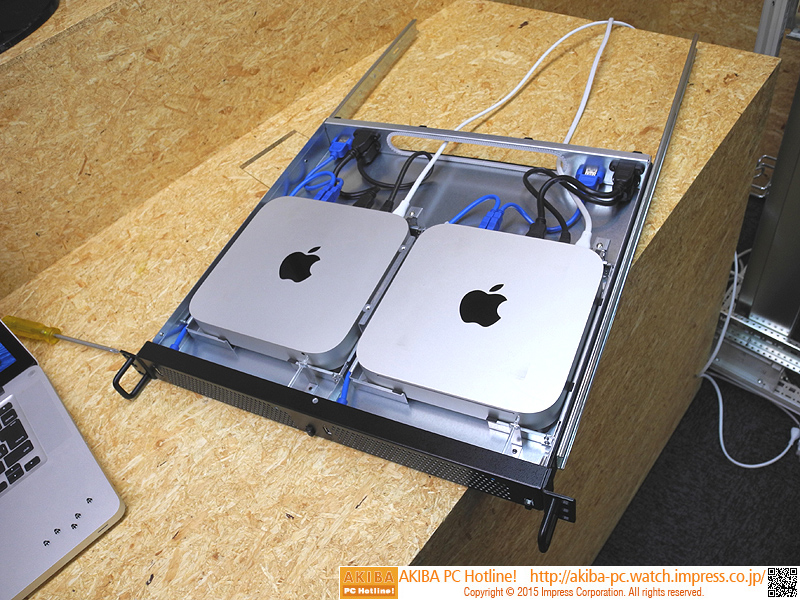 Mac miniが2台収納できる1Uラックケースが展示開始 - AKIBA PC Hotline!