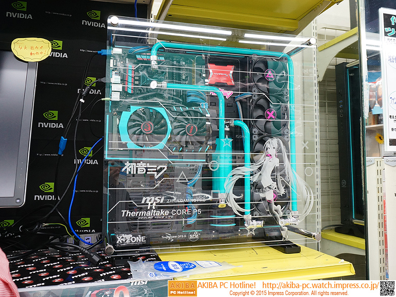 初音ミクPC 黒 GeForce 簡易水冷-