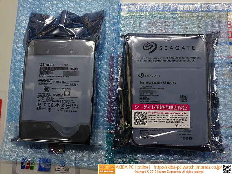 OOS10000G 10TB 内蔵型ハードディスクドライブ 2064時間 10TB HDDがHGSTとSeagateから登場、1年5ヶ月ぶりにHDDの最大容量更新