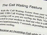 USB Call Waiting , External Call Waiting