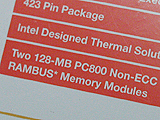 Pentium 4 1.5GHz w/256MB RIMM