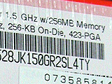 Pentium 4 1.5GHz w/256MB RIMM