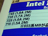 Pentium M 715/725