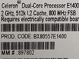 Core 2 Duo E7200 / Celeron Dual-Core E1400