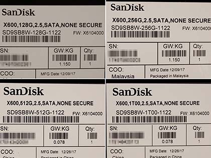 Sandiskの最新ssd X600 がデビュー 消費電力は最大25 低減 Akiba Pc Hotline