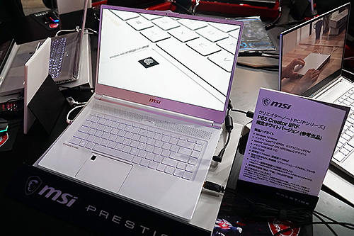 真っ白なハイスペックノートをmsiが発表 Geforce Rtx 80 Tiカードも展示 取材中に見つけた なもの Akiba Pc Hotline