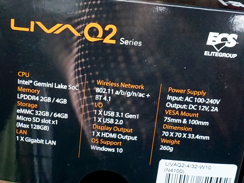 画像 手の平サイズの極小pc Liva Q2 にceleronモデルが2種類追加 税込27 800円から 5 7 Akiba Pc Hotline
