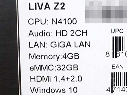 完全無音の小型pc Liva Z2 にwindows 10 Proモデル 実売30 800円 Akiba Pc Hotline