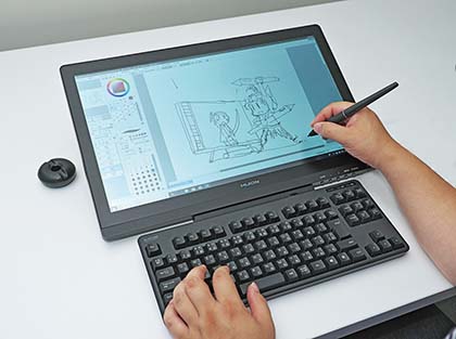 漫画家ざら先生 格安大型液晶ペンタブレット Huion Kamvas Gt 191 V2で描く Akiba Pc Hotline