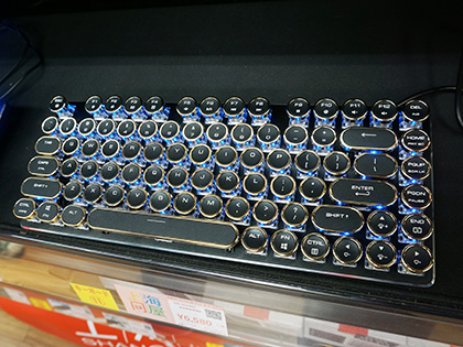 タイプライター風デザインのテンキーレスキーボードが上海問屋から Akiba Pc Hotline
