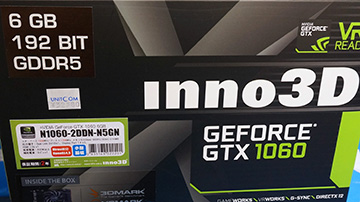 GDDR5Xメモリ搭載の安価なGeForce GTX 1060がInno3Dから、実売24,980円