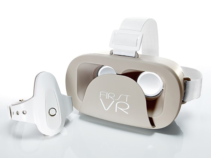 その他 FIRST VR VR goggle set 筋変位コントローラーが付属するスマホ装着型VRゴーグル「FirstVR」の