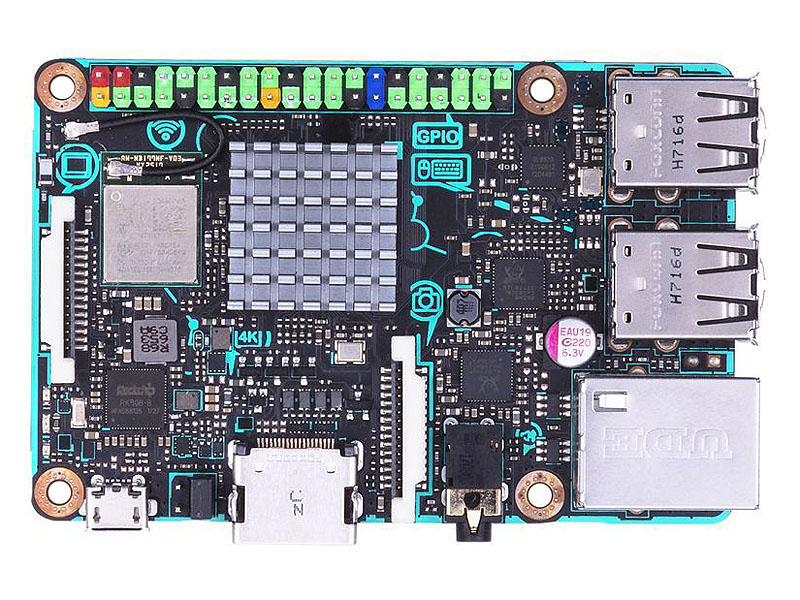 16GB eMMC搭載の高性能小型ボード「Tinker Board S」が発売 - AKIBA PC 