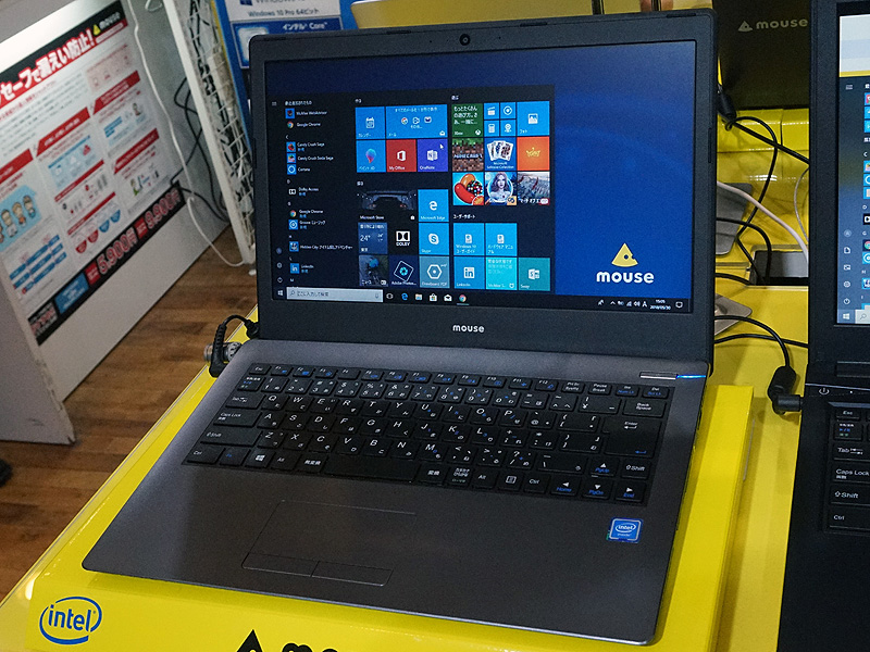 Gemini Lake搭載の14型ノート「m-Book E410」が店頭入荷、マウス製