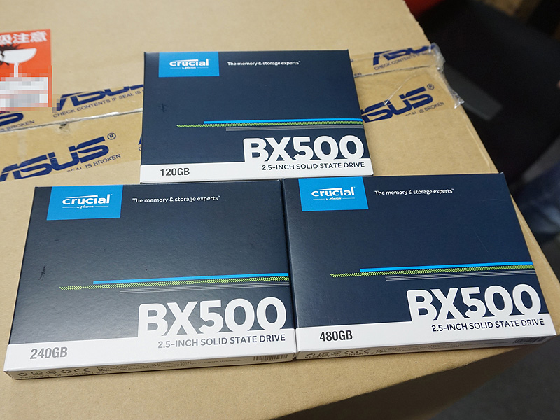 Crucialの最新SSD「BX500」が店頭入荷、並行輸入の480GBは実売