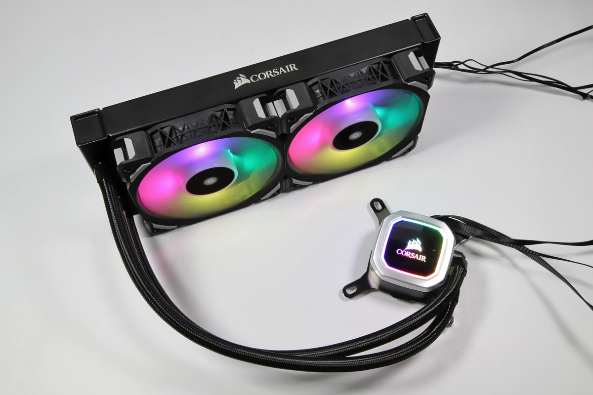 鮮やかに光るCORSAIRの水冷クーラー「H100i RGB PLATINUM」をテスト、8コアCPUもしっかり冷却 - AKIBA PC