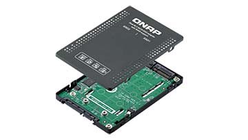 QNAP製NASでも使えるSSD変換アダプタが3製品、M.2 SSD×2基用