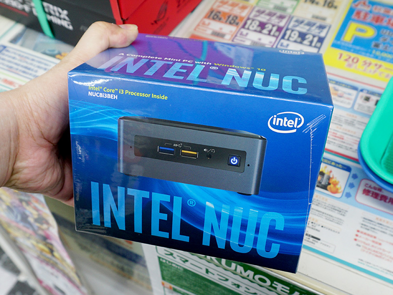 Core i3-8109U搭載のIntel純正小型PCが入荷、Optaneメモリや1TB HDD