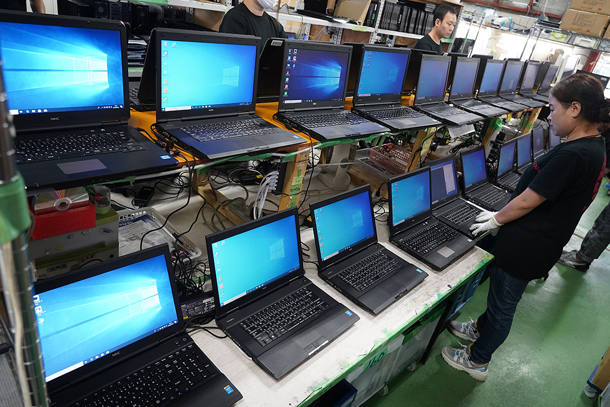 3万台のPCが並ぶ再生工場に潜入、安くて安心な中古品PCを販売する ...