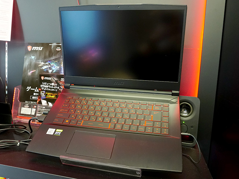 第10世代Core i7+RTX 2060を搭載、MSIの薄型ゲーミングノート「GF65