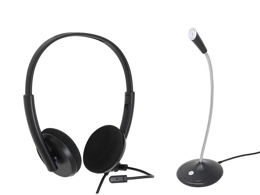 実売1,980円のUSBヘッドセットやミュートボタン付きUSBマイクが