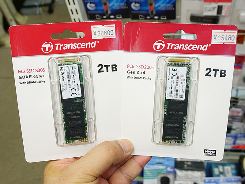 Transcend製M.2 SSDの2TBが入荷、NVMeとSATAの2種類 - AKIBA PC Hotline!