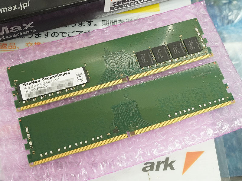 第3世代Ryzen向けのDDR4-3200メモリ 16GB×2枚組がSanMaxから、片面実装 - AKIBA PC Hotline!