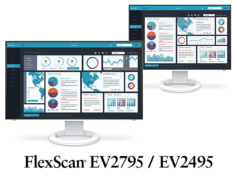 EIZOの24.1型液晶「FlexScan EV2495」が発売、有線LANやKVM機能を装備 
