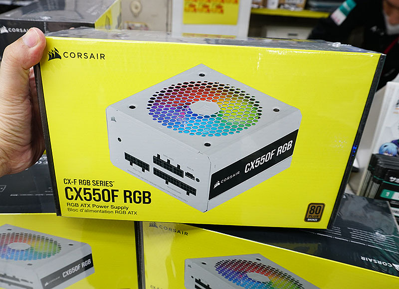 CORSAIRの光るフルモジュラー電源「CX-F RGB」が発売、カラーや容量