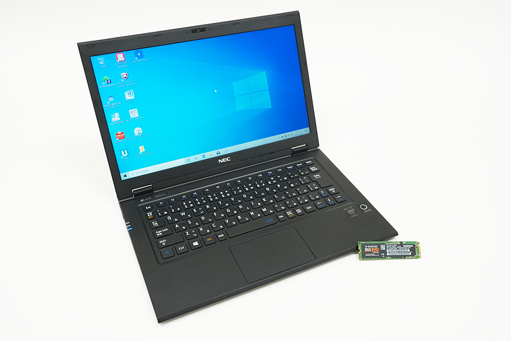 NEC LAVIE Hybrid ZERO HZ550のM.2 SATA SSDを大容量1TBに換装、薄型 ...