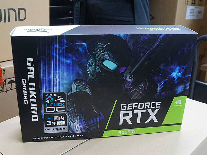 GALAKURO GAMINGのGeForce RTX 3060 Tiはデュアルファン仕様で3年保証