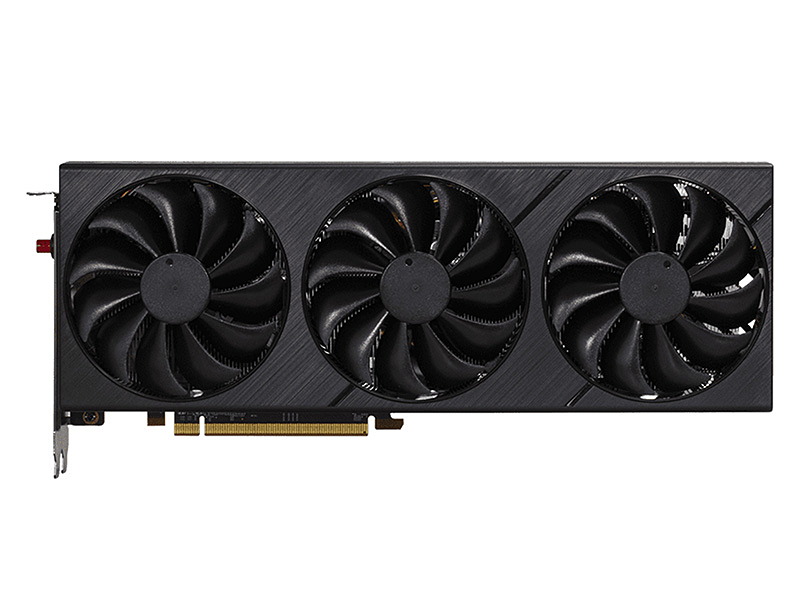 OCスイッチを備えた玄人志向のRadeon RX 6800、3連ファンクーラーを