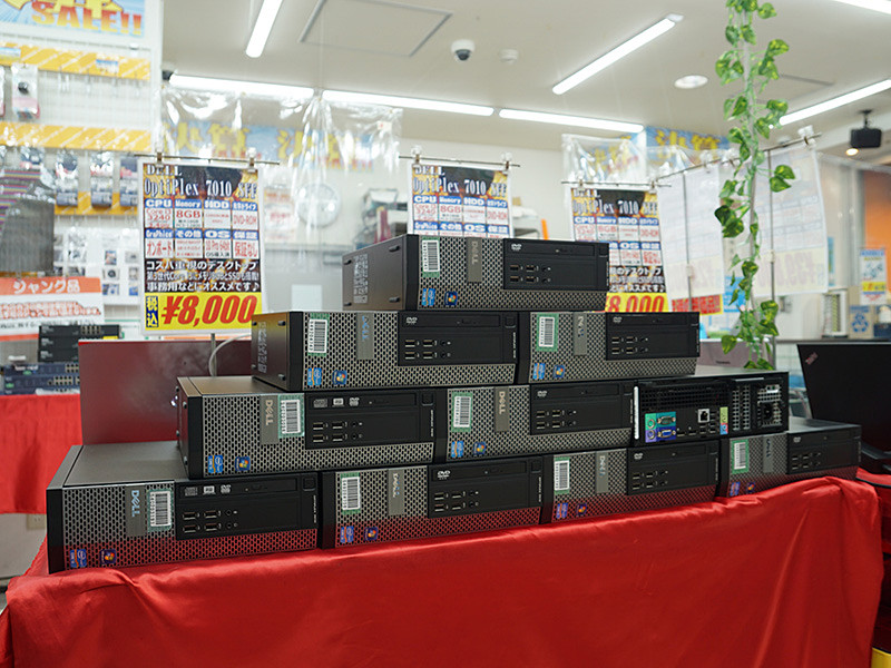 Core i3+8GBメモリ搭載のスリムPCが税込8,000円！PCコンフル本店で