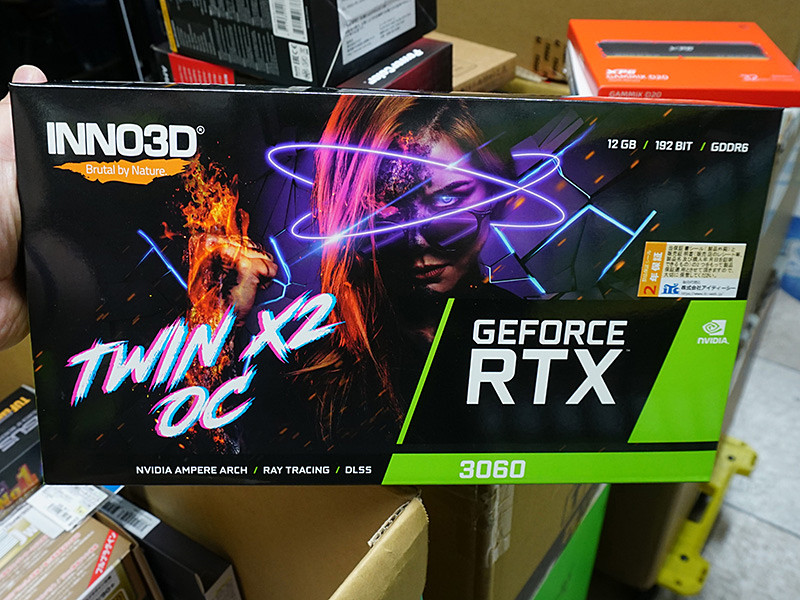 2連ファンクーラー搭載の「RTX3060 TWIN X2 OC 12GB」がInno3Dから