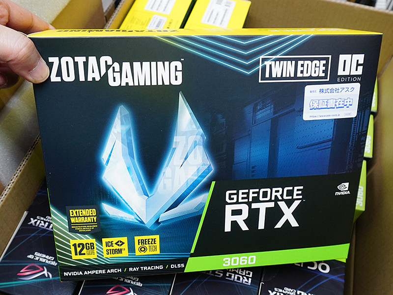 カード長224mmの「ZOTAC GAMING GeForce RTX 3060 Twin Edge OC