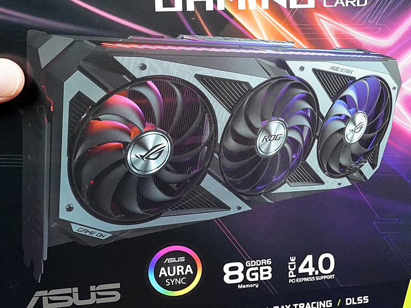 ASUS「ROG-STRIX-RTX3070-8G-GAMING」が入荷、3連ファンクーラーを搭載