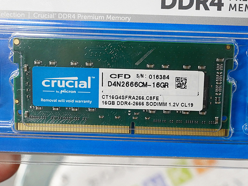 CrucialのDDR4-2666 SO-DIMM 16GBが入荷、CFD販売扱い - AKIBA PC Hotline!