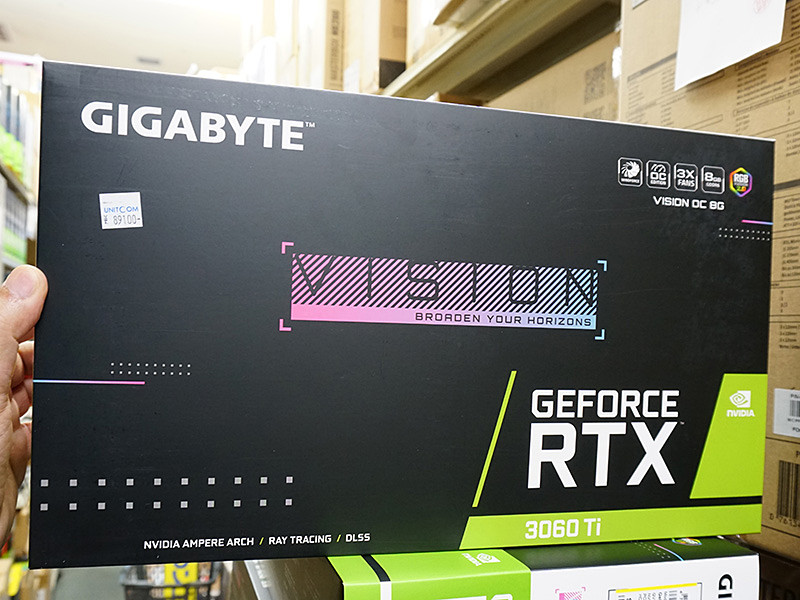 GIGABYTEのGeForce RTX 3060系VISIONシリーズに新リビジョンの“LHR”版 