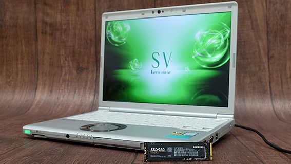 Let's note SV7のSSDを1TB NVMe SSDに換装、容量も速度も大幅に