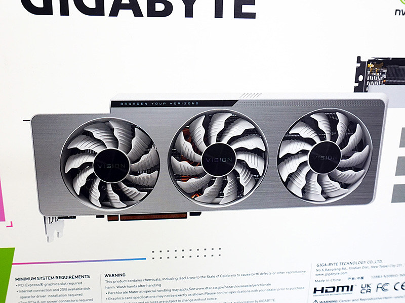 GIGABYTEの白い“GeForce RTX 3080”に新リビジョンのLHR版