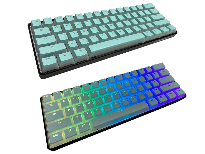 鮮やかなミントグリーンなどが目を惹く交換用キーキャップセット