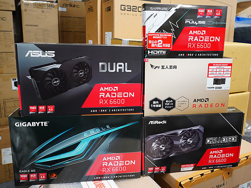 AMDの新型GPU「Radeon RX 6600」が5製品発売、3連ファン搭載
