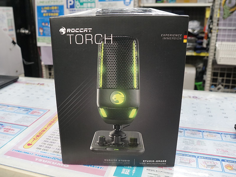 ROCCATの光るUSB接続マイク「Torch」が入荷、ジェスチャーでミュート