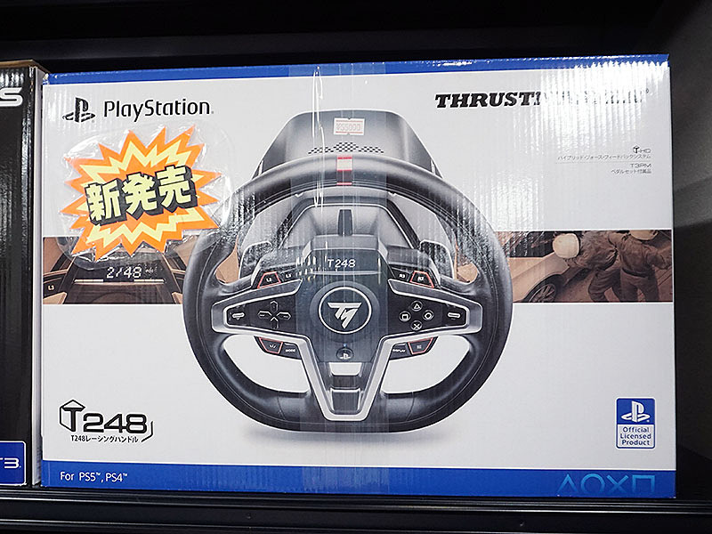 中古美品　T248 PS5 PS4 THRUSTMASTER　レーシングハンドル その他 テレビゲーム 本・音楽・ゲーム ブランド名