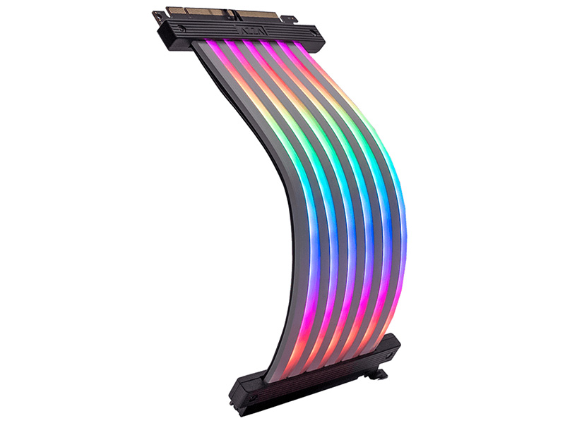 AZZAの光るPCIe x16ライザーケーブルが入荷、ストレートとL字の2