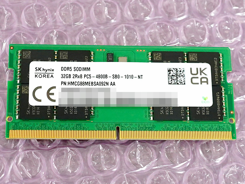【値下げ】SK Hynix DDR5 SODIMM 8x2GB PC5 5600