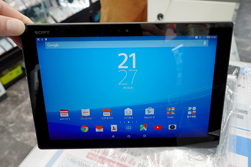 ◆R556 SIMフリーXperia Z4 Tablet SOT31黒70バッテリー状態